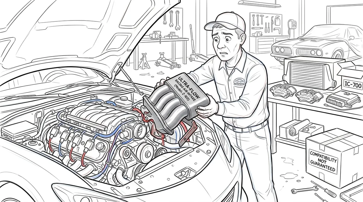 Installing Aftermarket Parts Without Checking Compatibility in a car