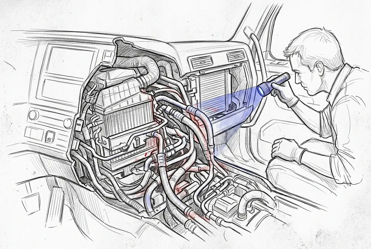 truck AC leak detection