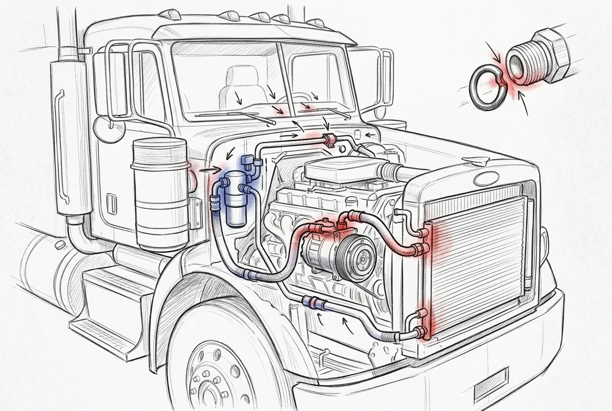 truck AC leak detection