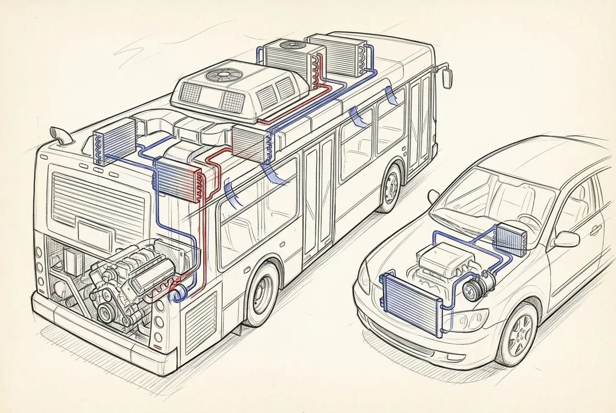 transit bus air conditioning parts