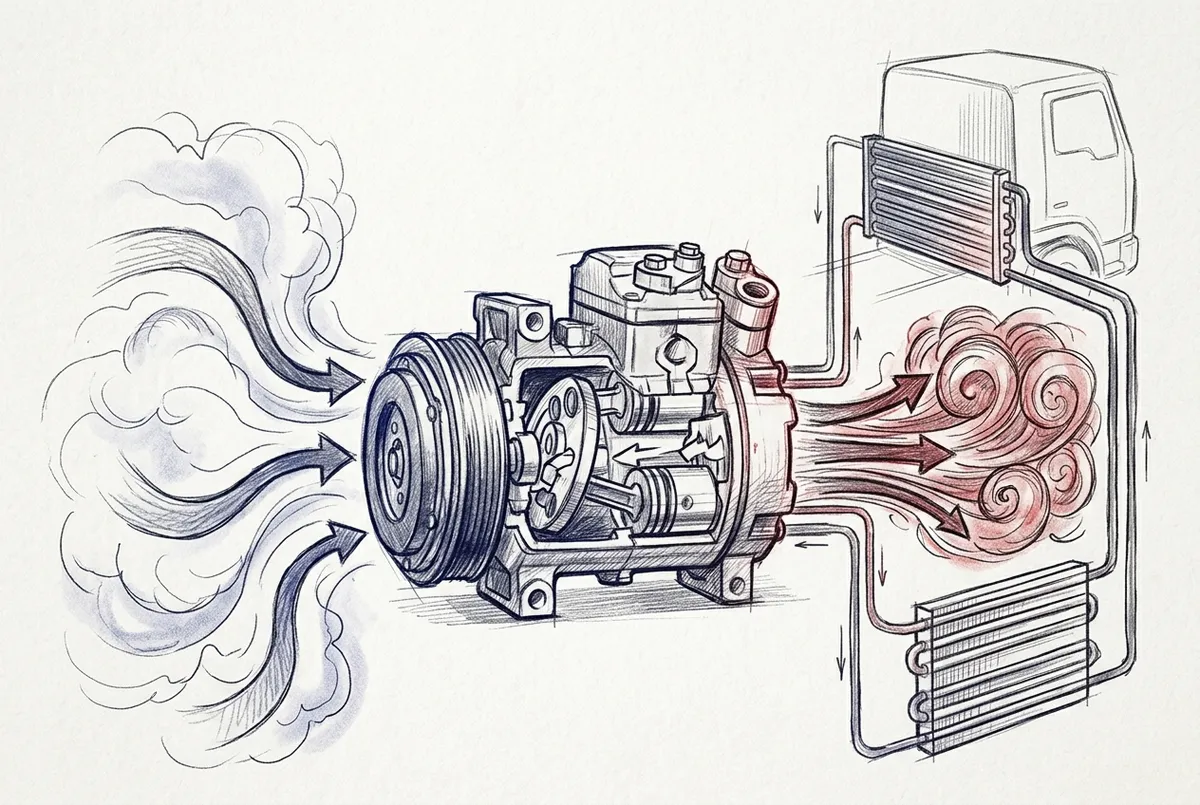 heavy duty truck ac compressor