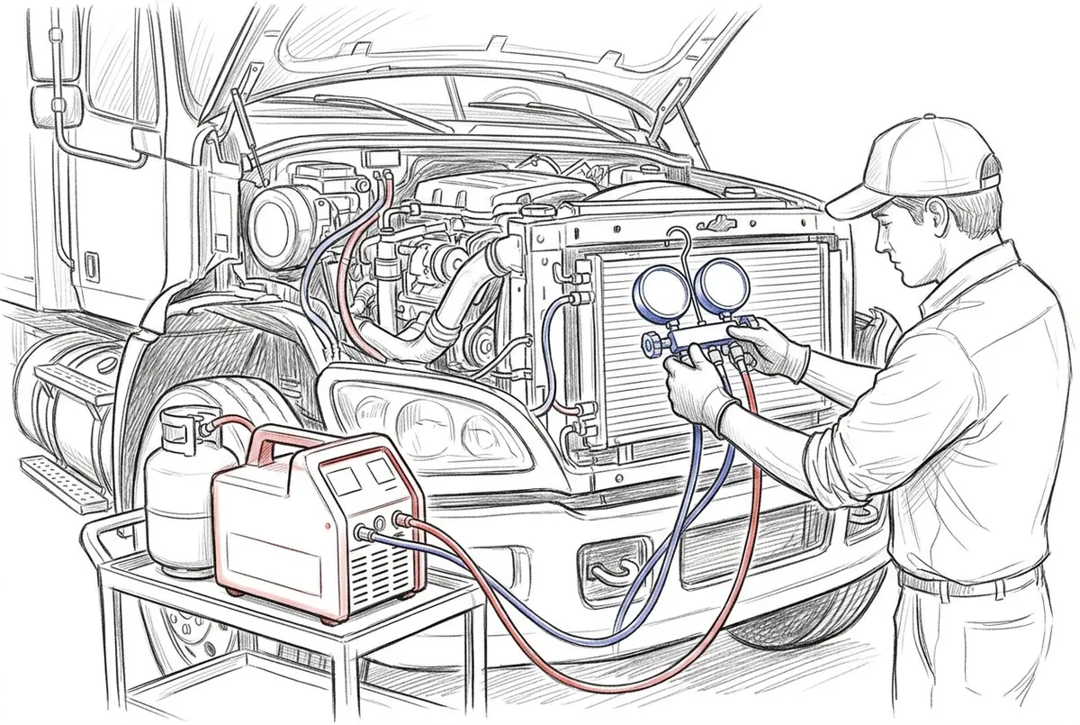 truck ac condenser replacement
