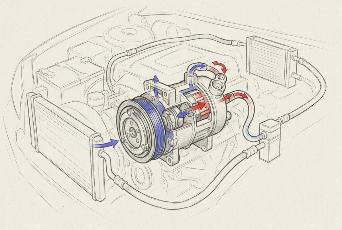 ac car compressor replacement cost