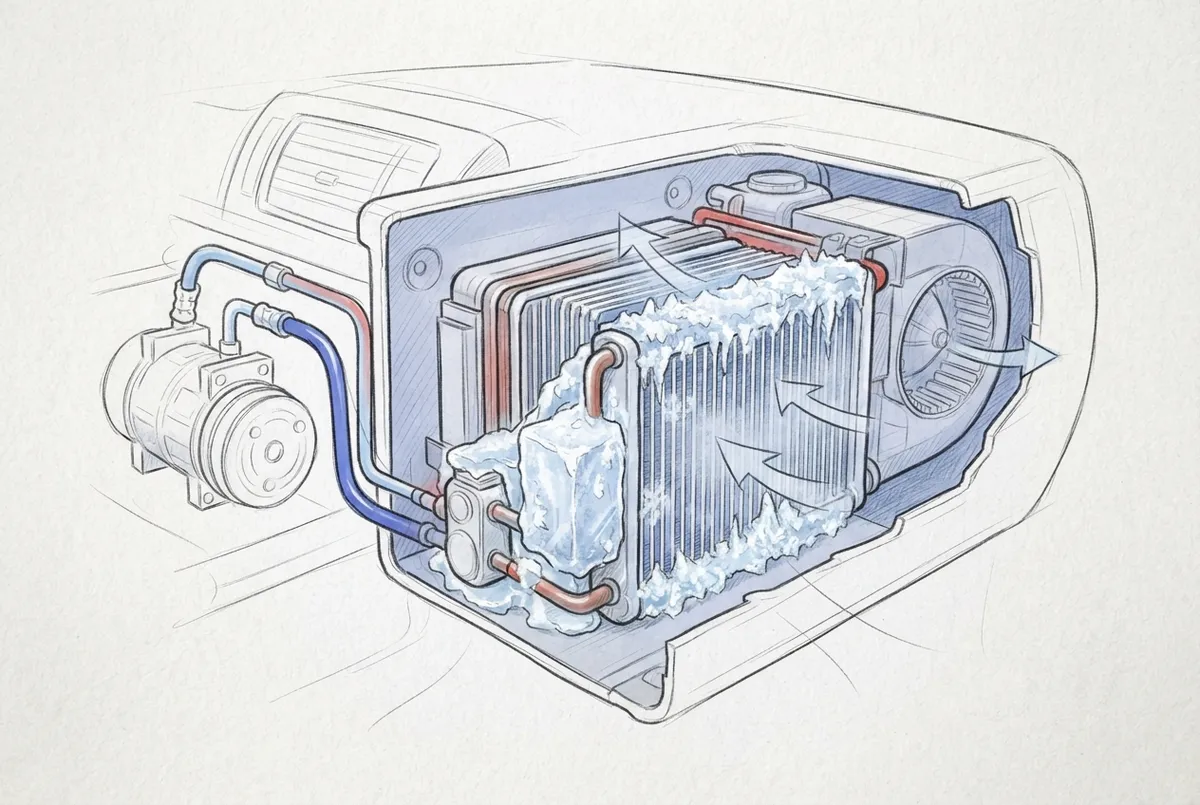 what causes ac coils to freeze