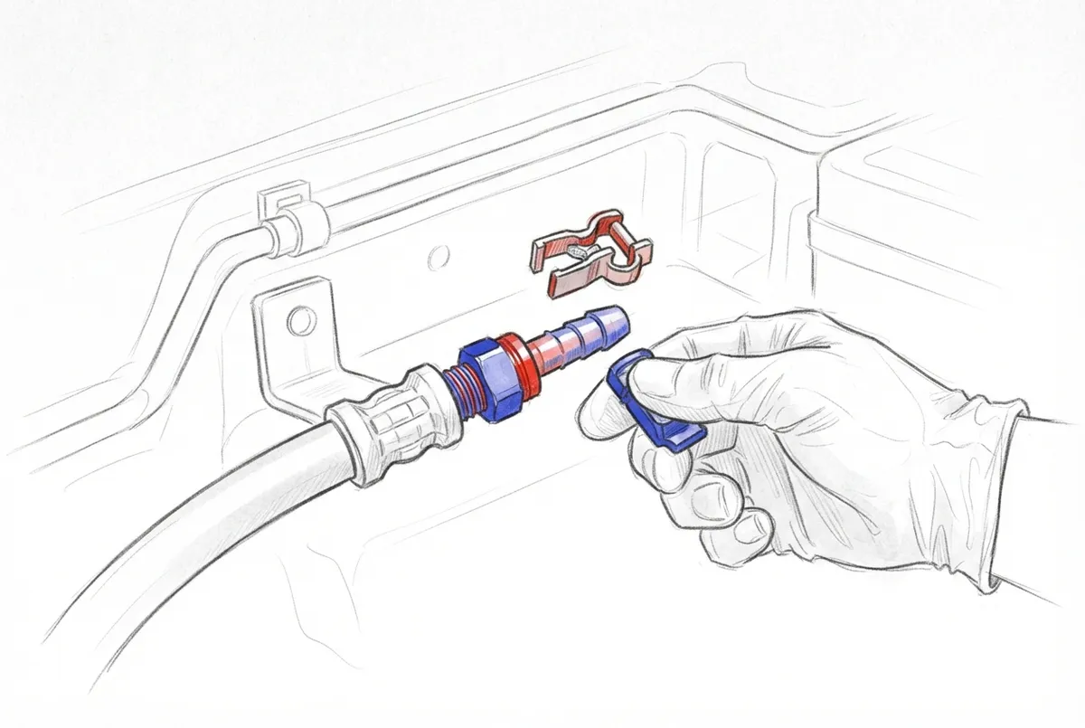 Aeroquip EZ Clip fitting and hose