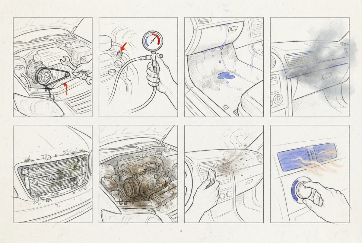 signs of failing car ac system