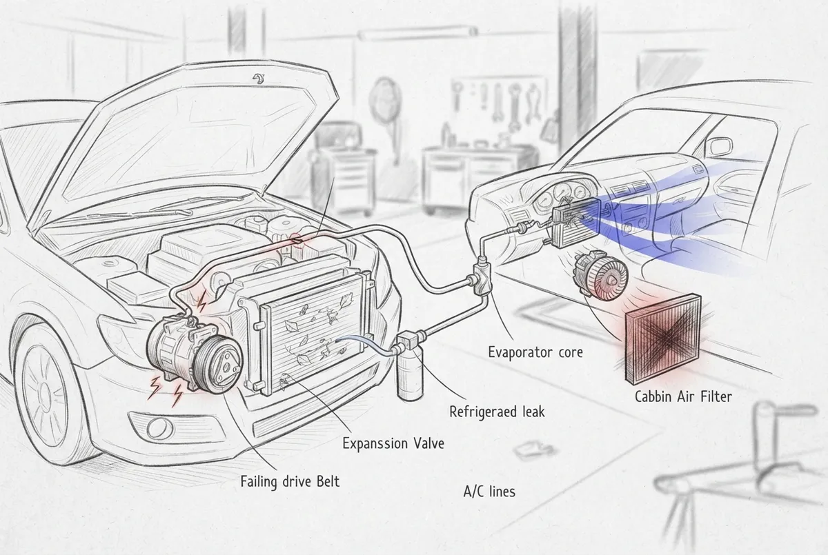 what causes car ac to stop cooling